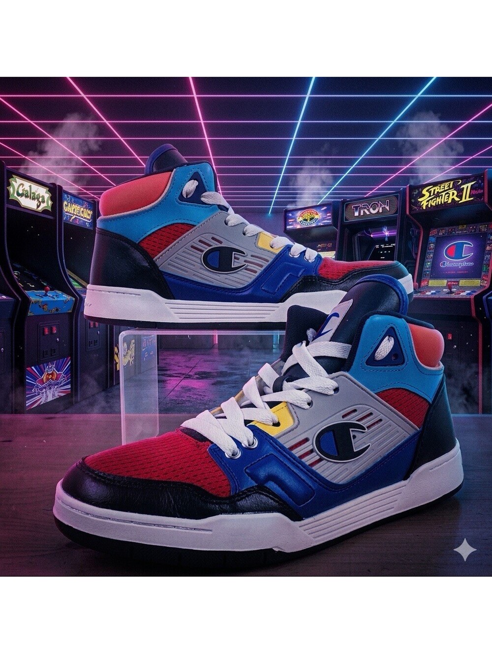 Champion 3 on 3 Hi Retro Colorblock Basketball Shoes Multi-Color Men's Size 9